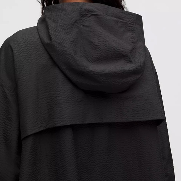 Lululemon Athletica Lightweight Mid-Length Hooded Coat black womens size large - Picture 5 of 11